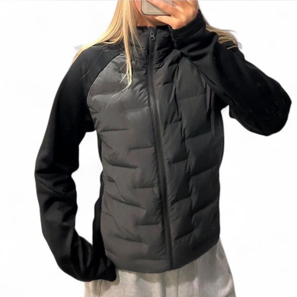 Black sports puffer jacket